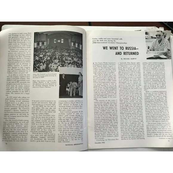 National Aeronautics Magazine Frederick C Crawford Flight Dec 1966 - Picture 8 of 12